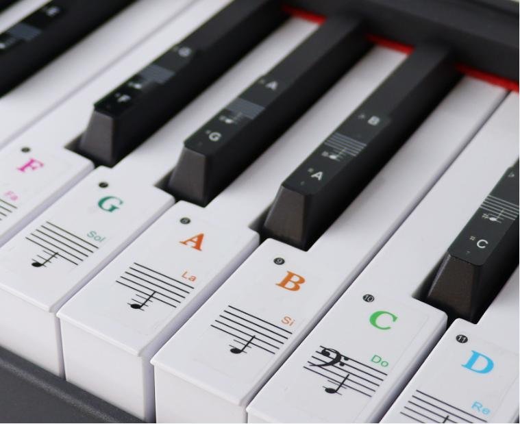 49-key piano label for beginners