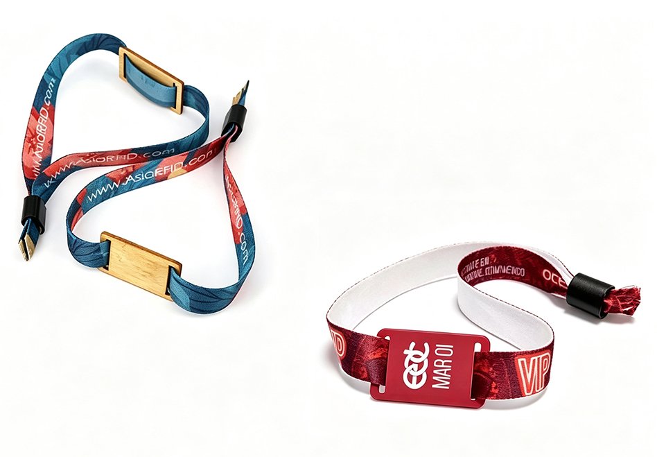 Black satin anti-counterfeit VIP wristband with serial code and secure plastic clasp