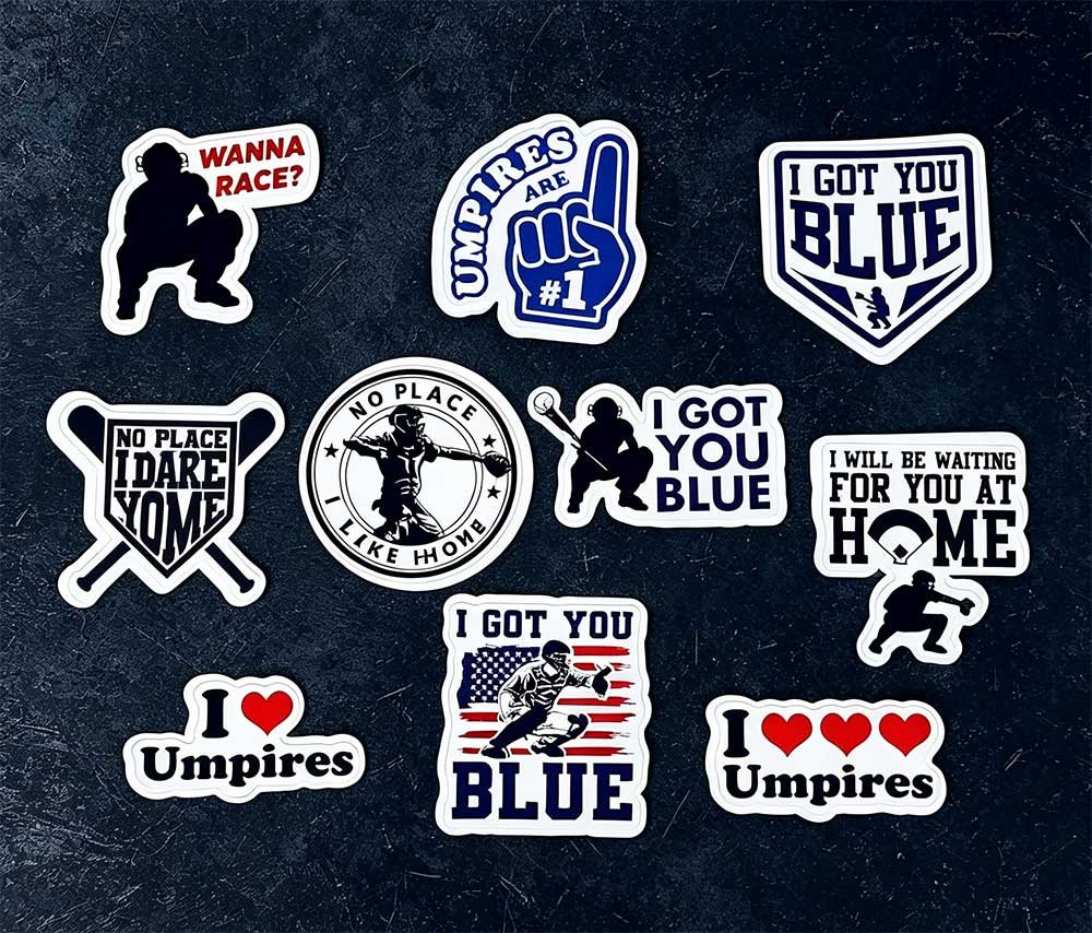 Baseball catcher helmet decals