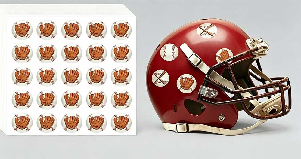 Baseball Helmet Decals