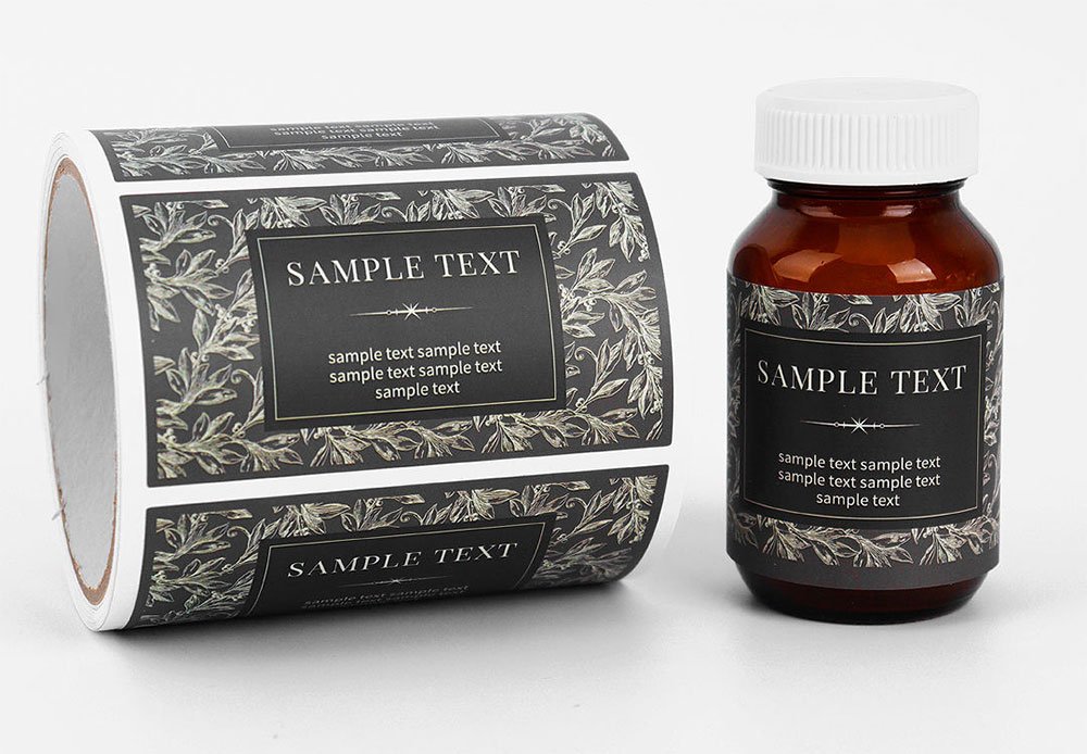 Bottles self-adhesive labels