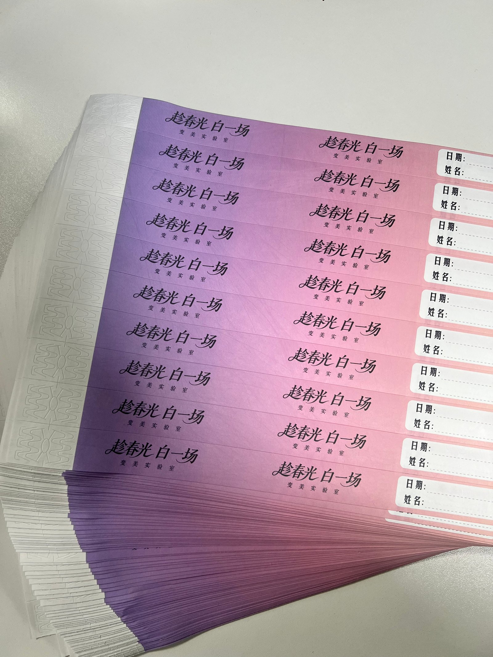 Pink Tyvek Wristbands