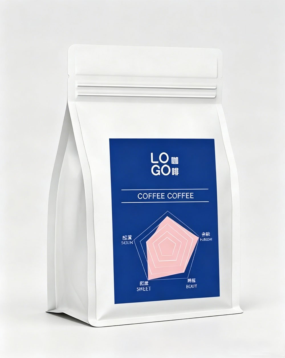 Standard kraft paper pouch labels with matte lamination finish
