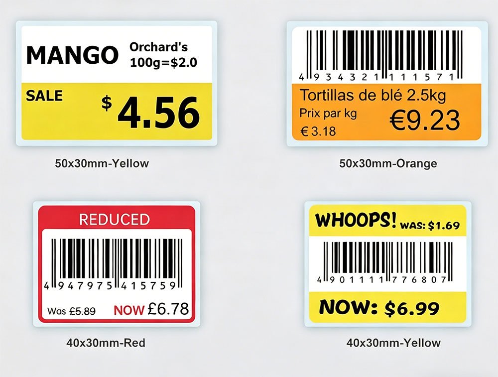 Cosmetics MRP price barcode labels