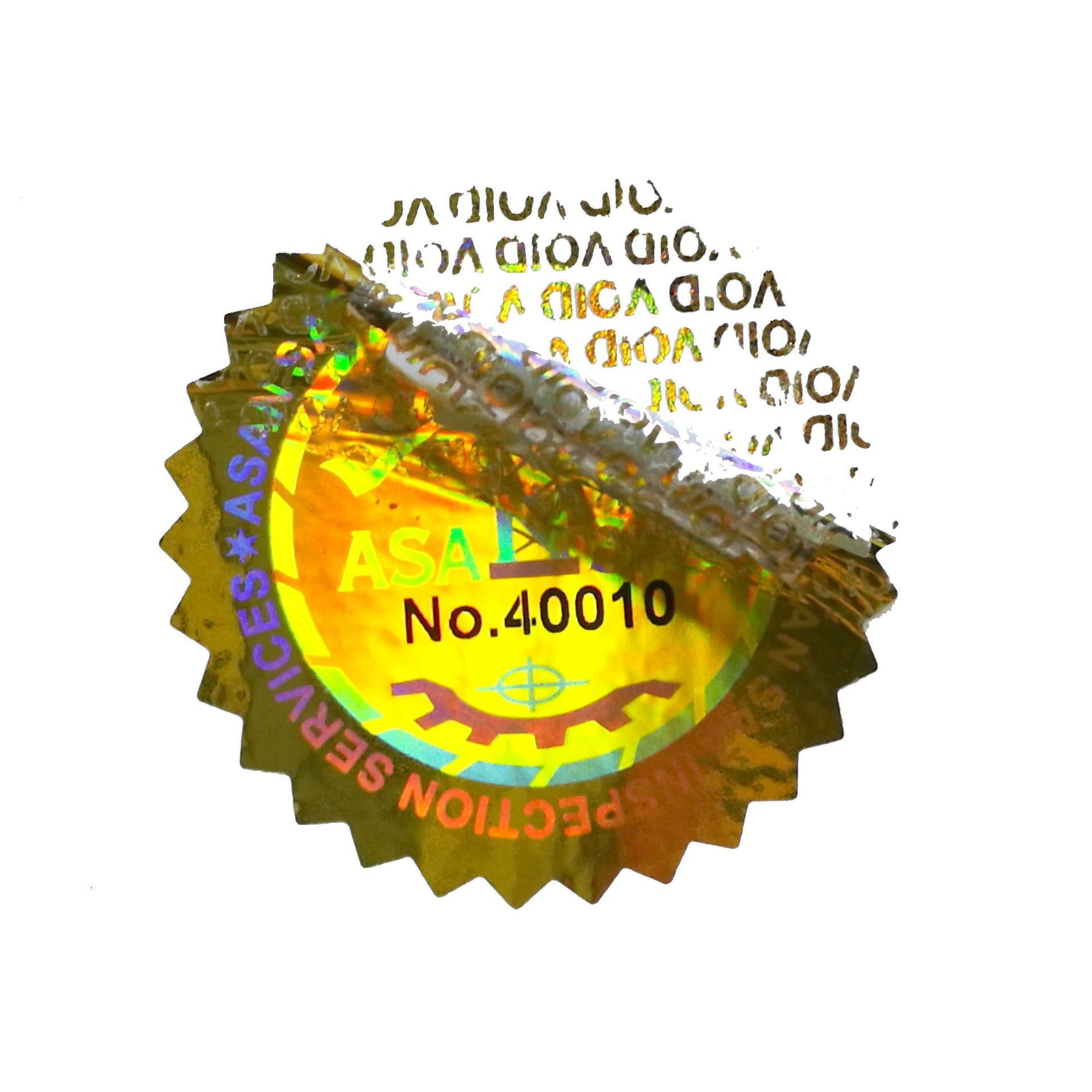 Destructible Holographic VOID Label