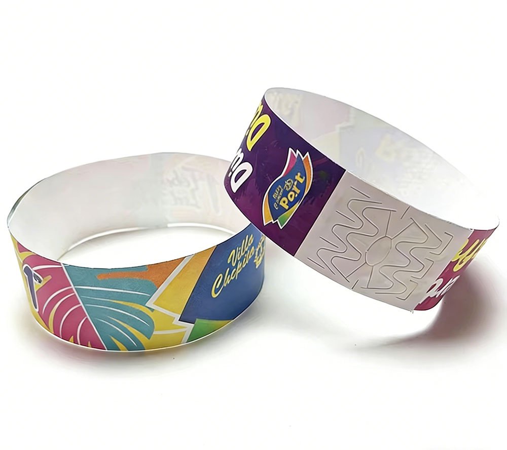 Full color digital printed Tyvek wristbands