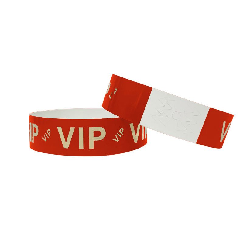 VIP Disposable Wristbands with Gold Foil Stamping