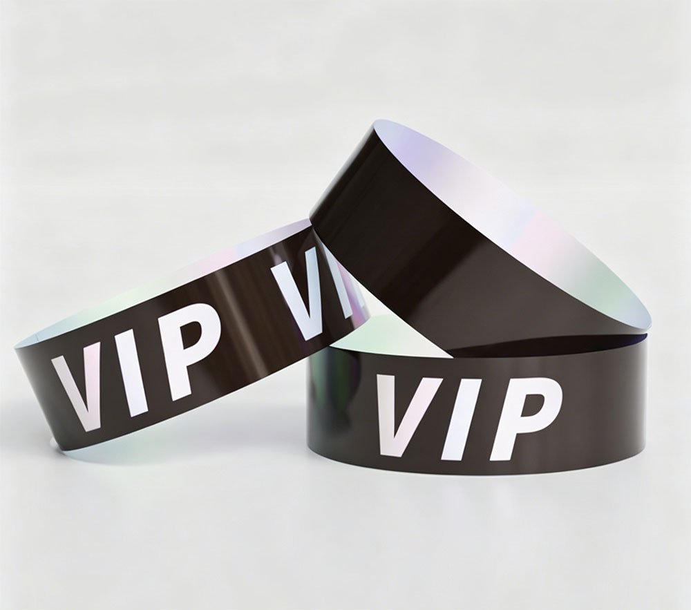 Disposable holographic wristbands