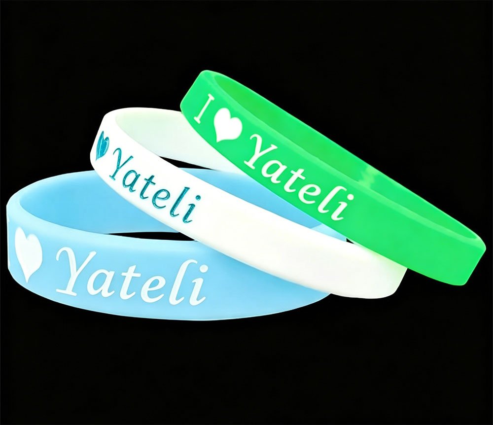 Silicone holographic wristbands