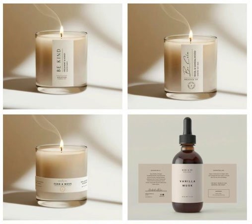 Heat Resistant Candles Labels