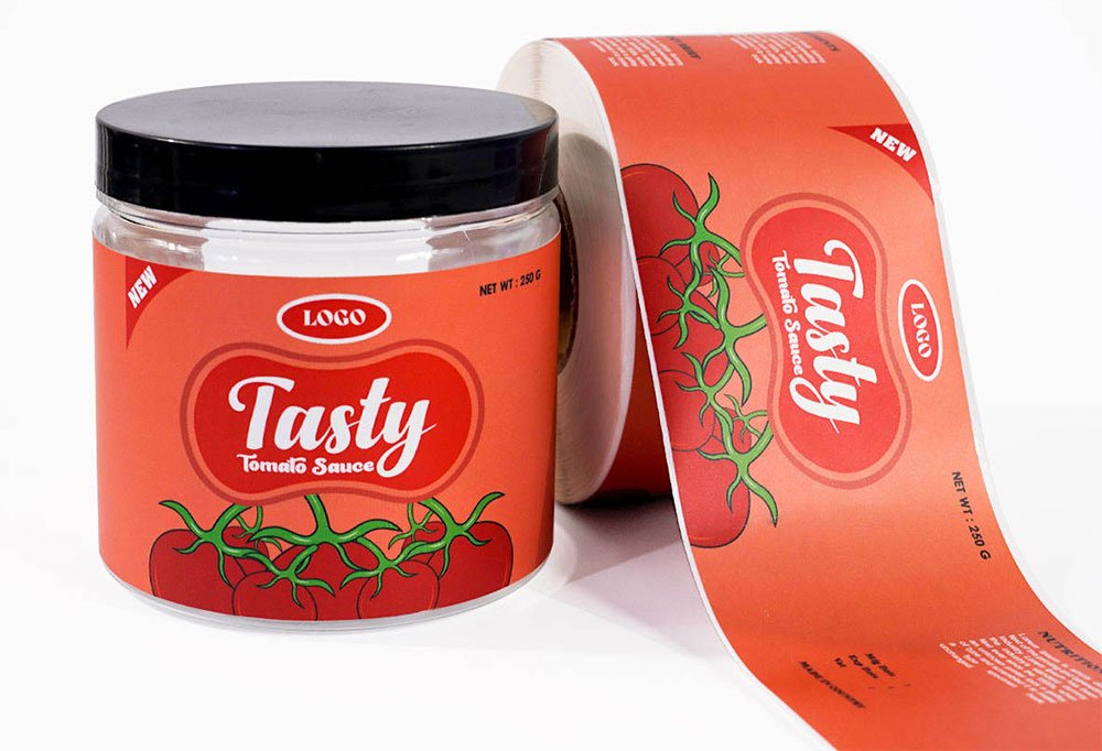 Food self-adhesive labels