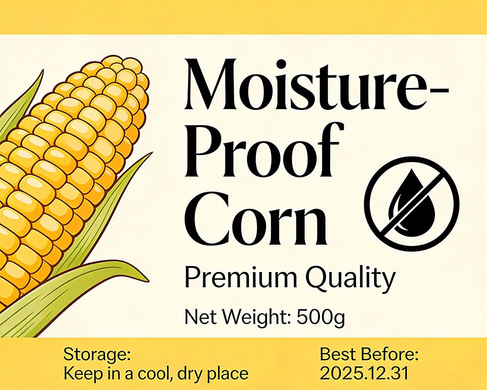 Moisture‑Resistant Corn Label