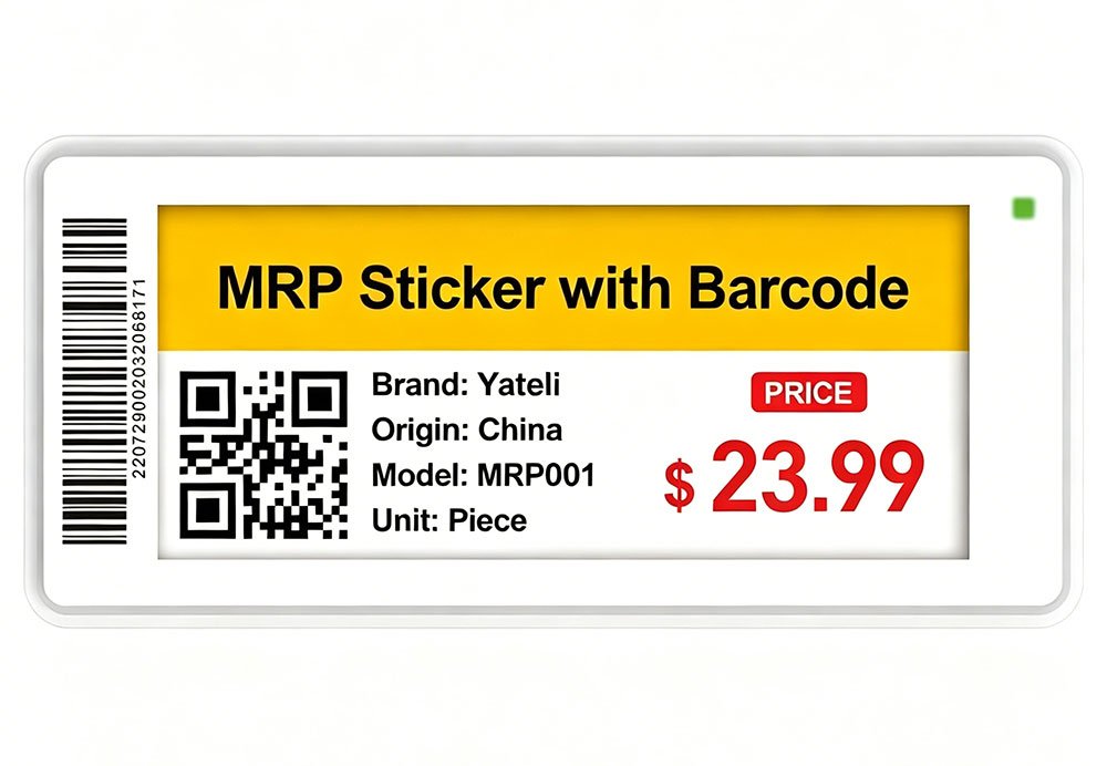 MRP Sticker with Barcode