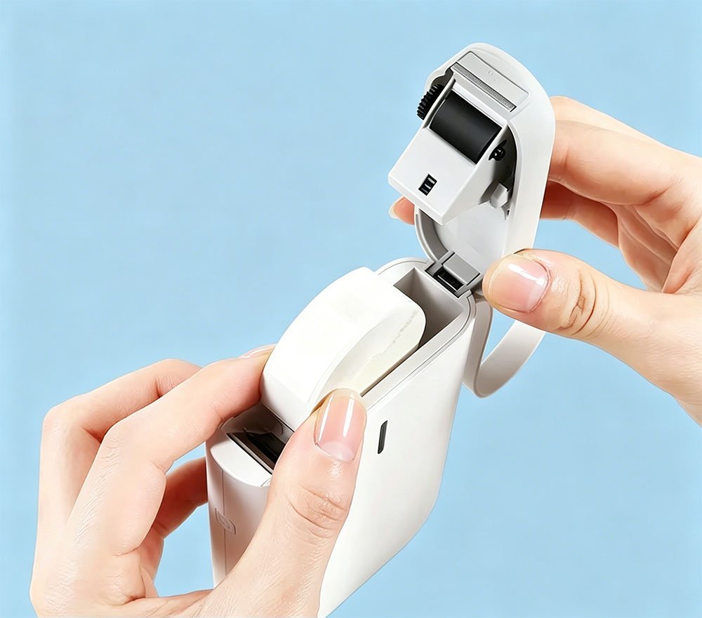 Printer white sticker for MRP price tag name logo