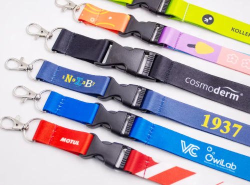 Side-release plastic buckle on a soft satin guest identification band