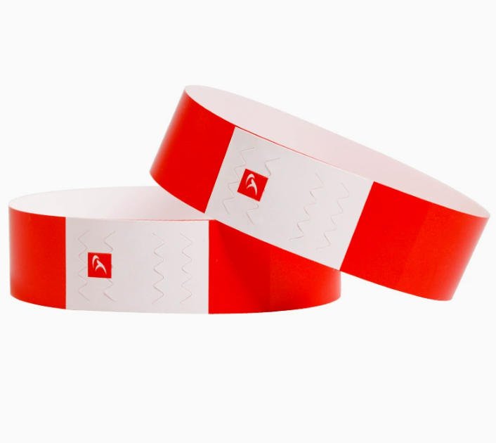 Vein Closure / Security Cut Closure Tyvek Wristbands