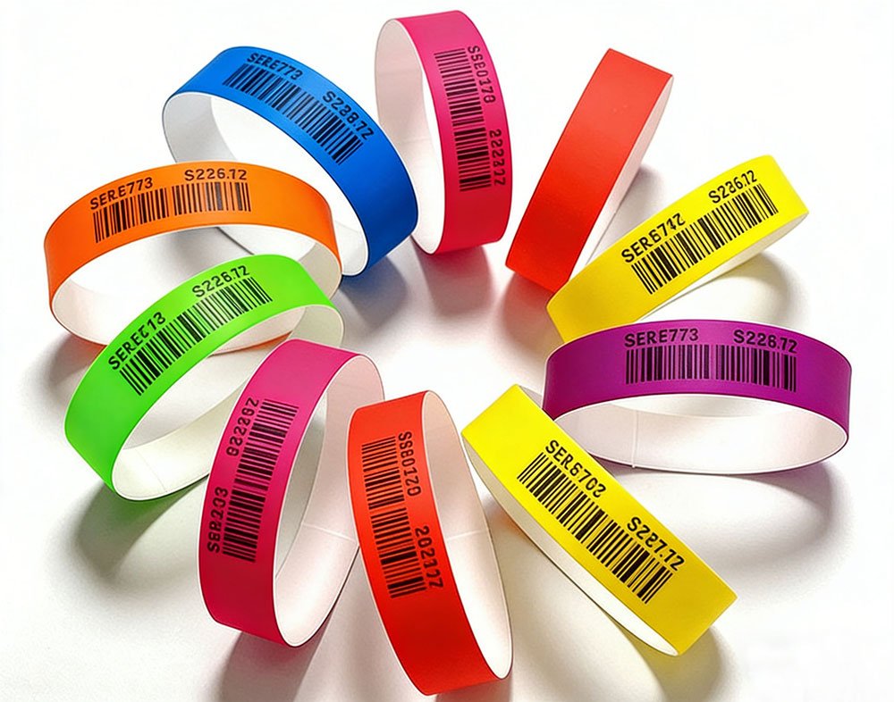 Serial numbered Tyvek wristbands