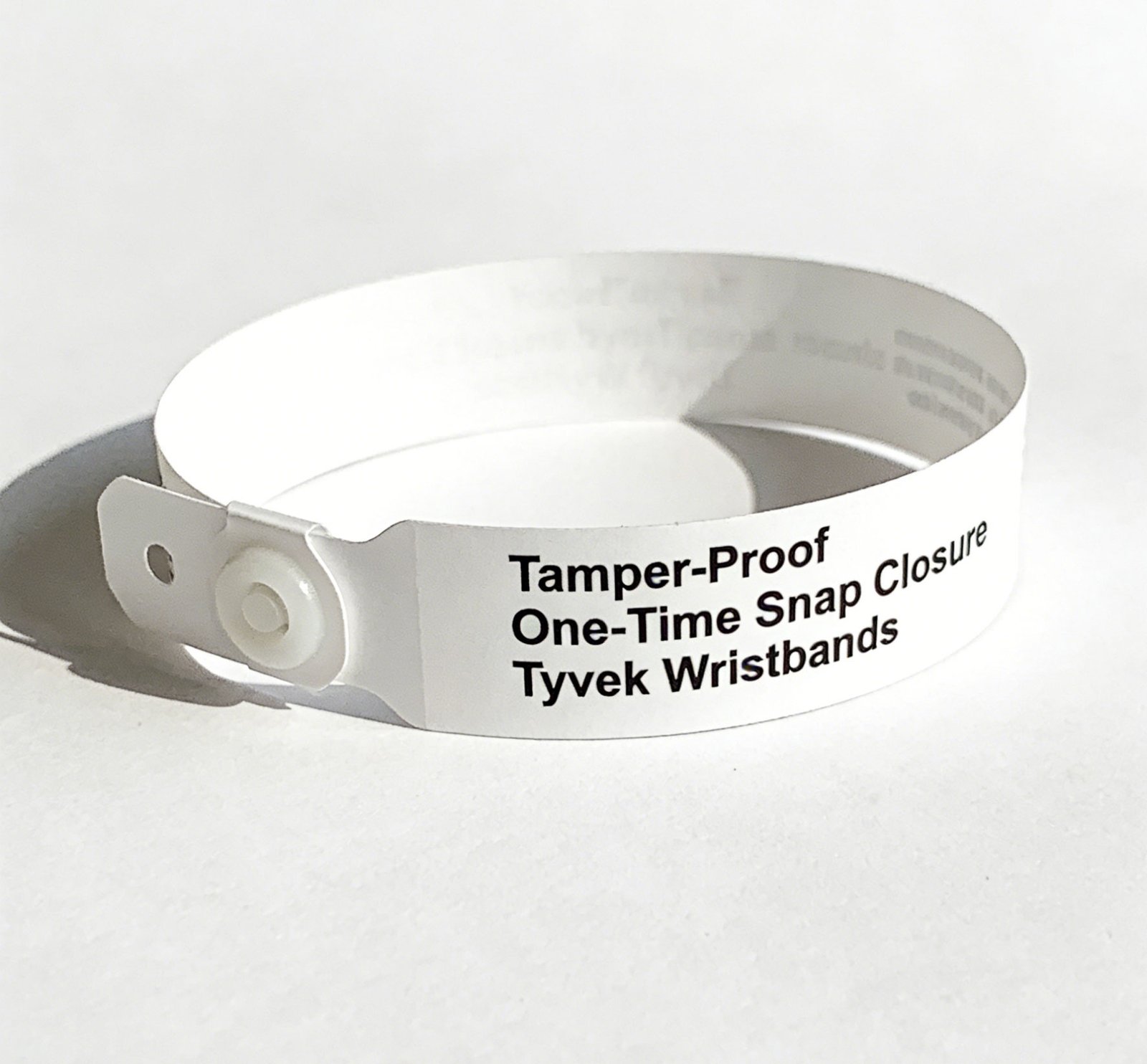 Tamper-Proof One-Time Snap Closure Tyvek Wristbands