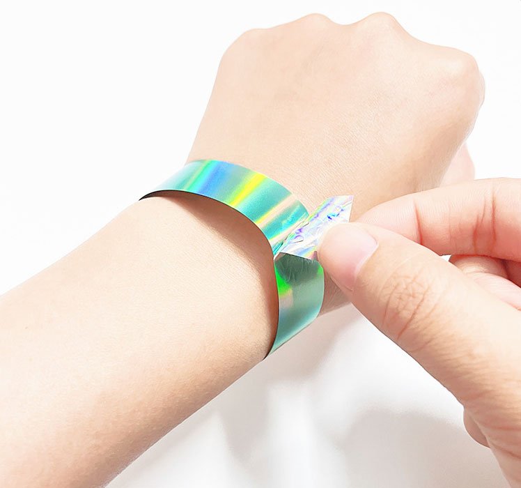 Soft Adhesive Closure Tyvek Wristbands