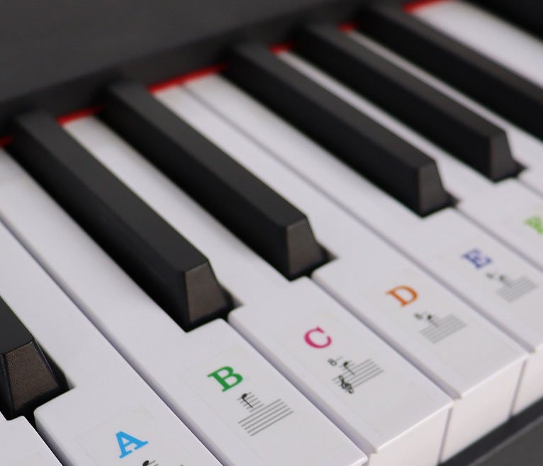 Standard 36-37 key piano label set