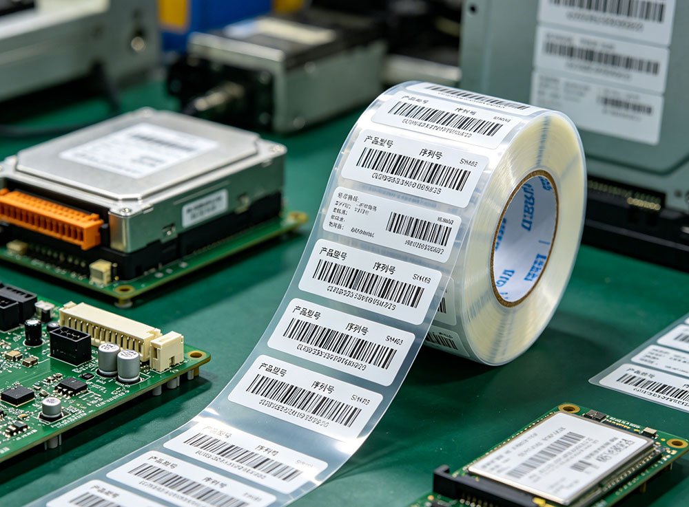 Transparent Barcode Labels for Electronics
