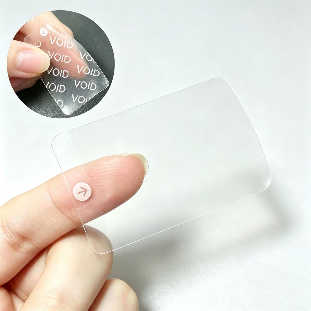 Transparent Holographic VOID Label