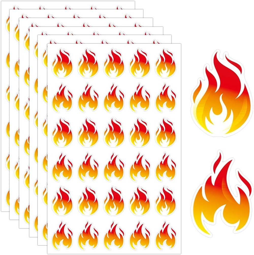 Decorative fire flame graphic for truck body and bumper styling