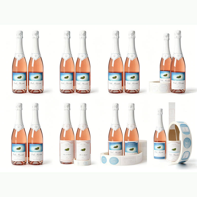 Personalized wedding wine labels with custom names and photos