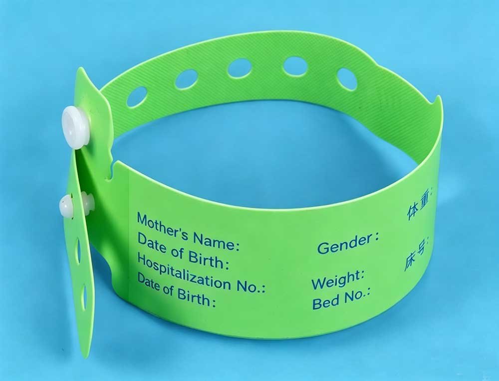 Green Color Wristband for Hospital