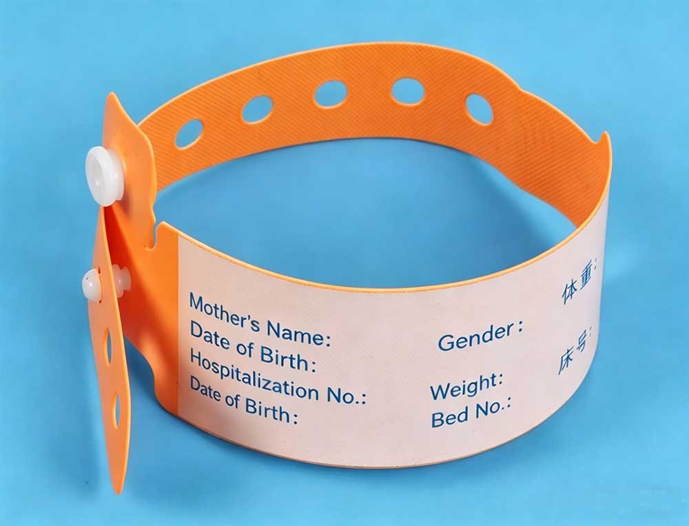 Orange Color Wristband for Hospital 