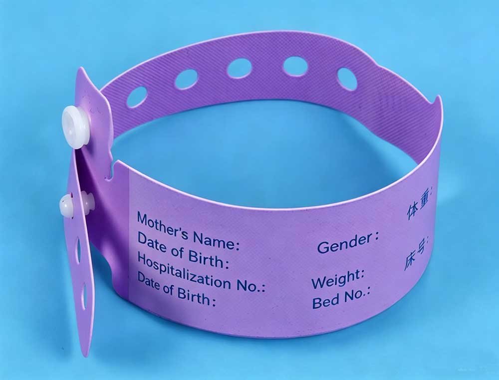 Purple Color Wristband for Hospital