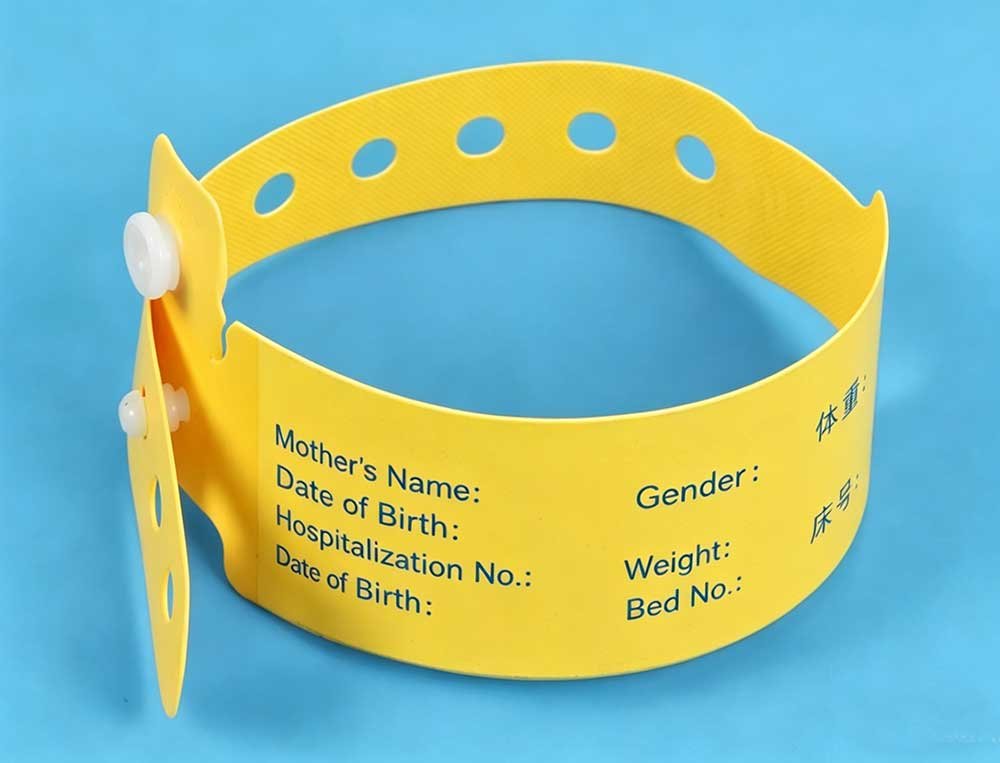 Yellow Color Wristband for Hospital