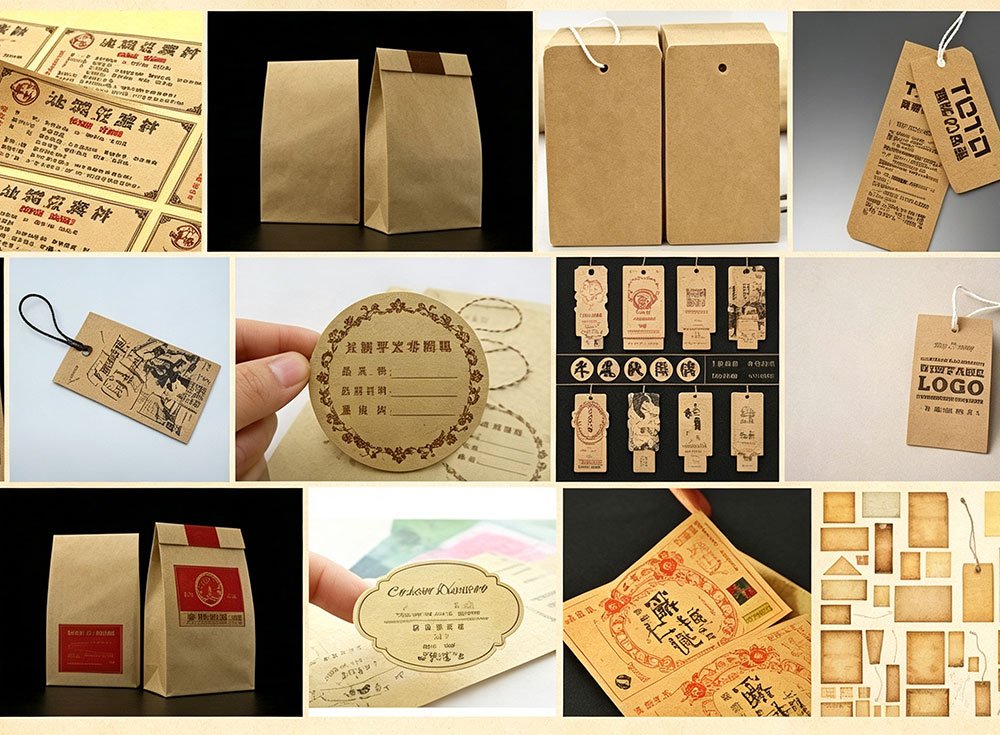 Kraft paper adhesive labels