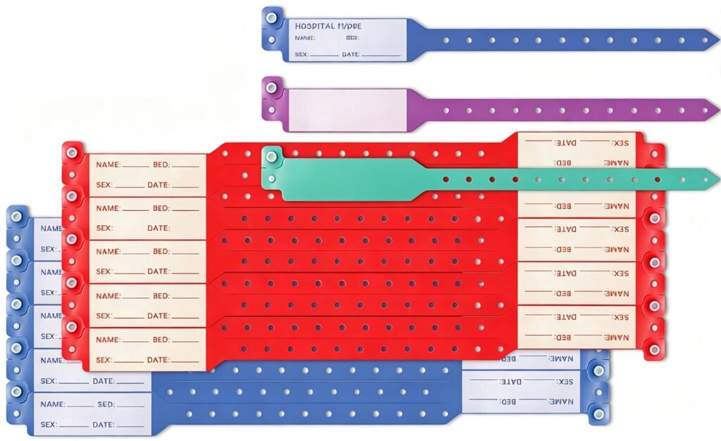Medical PVC whole row of wristbands