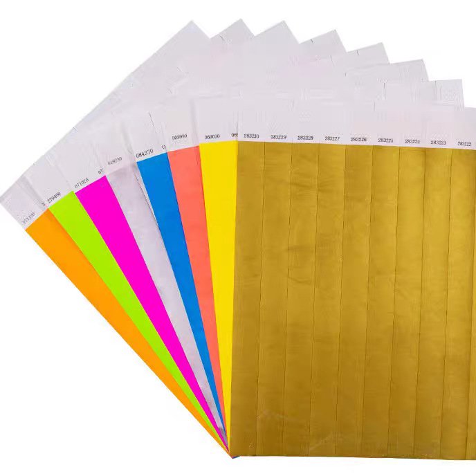 Tyvek wristbands suitable for laser printers
